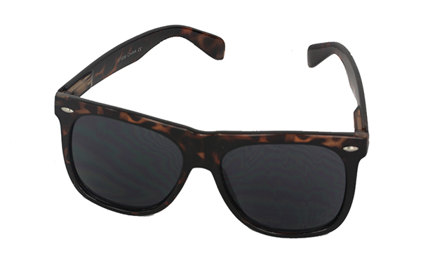Stor wayfarer solbrille i skildpaddebrun - Design nr. 1008