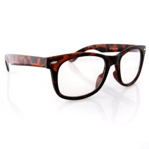 Wayfarer brille i brun, uden styrke - Design nr. 1012