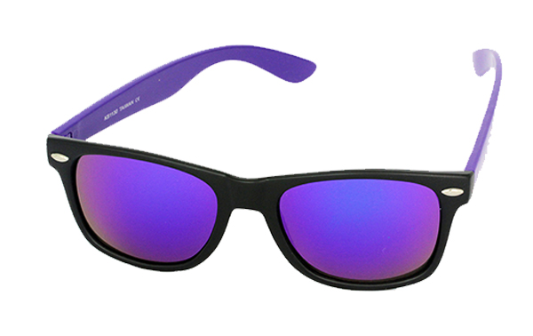 Wayfarer solbrille med farvet spejlglas - Design nr. 1064