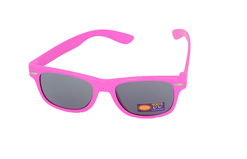 Wayfarer solbrille til børn i pink - Design nr. 1084