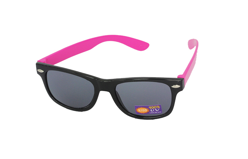 Børne wayfarer sort-pink