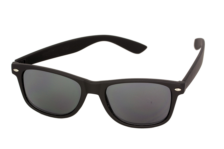 Mat sort wayfarer solbrille