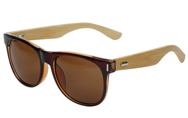 Brun wayfarer med bambus - Design nr. 3045