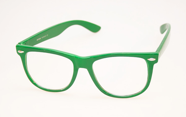 Grøn brille uden styrke i wayfarer design - Design nr. 469