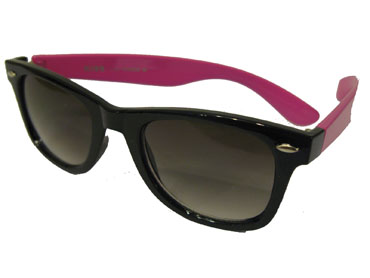 Sort og pink solbrille i wayfarer look - Design nr. 595