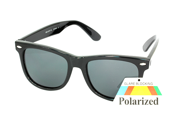 Sort wayfarer polaroid solbrille - Design nr. 626