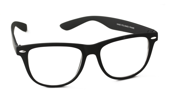 Stor wayfarer brille uden styrke i lækker MAT stel - Design nr. 885