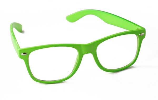 Lysgrøn/neongrøn brille uden styrke - Design nr. 894