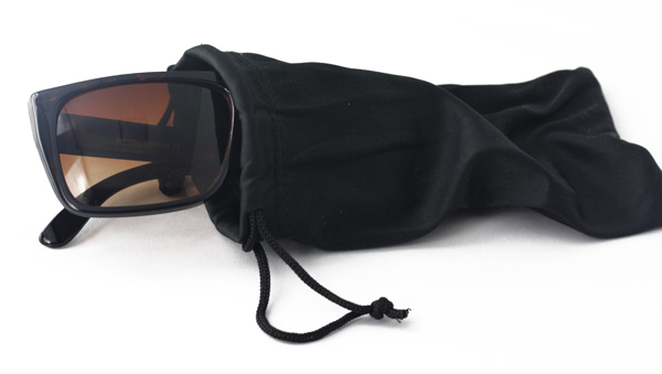 Sort brilleetui i microfiber - wayfarer-solbriller.dk - billede 2
