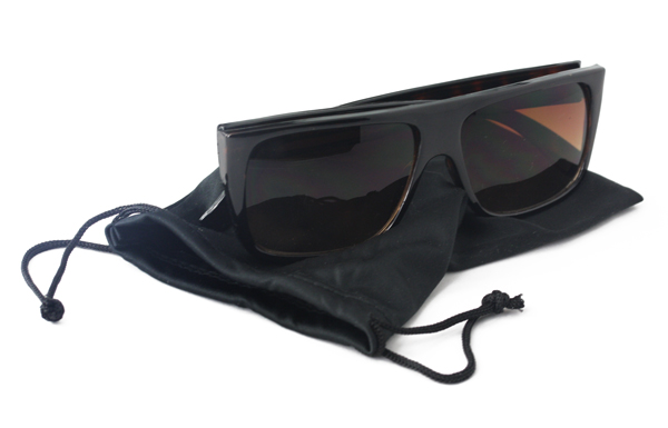 Sort brilleetui i microfiber - wayfarer-solbriller.dk - billede 3