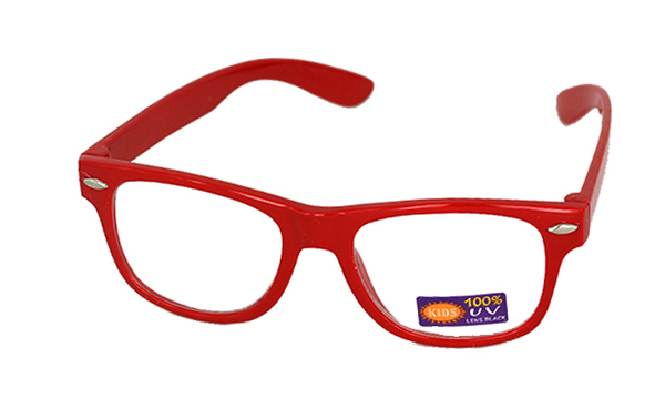 Børnebrille i rød wayfarer - Design nr. 939
