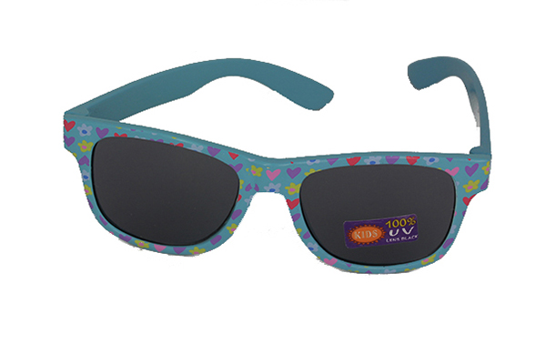 Lysblå børne solbrille i wayfarer design - Design nr. 943