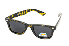 Wayfarer skilpadde stel m. polaroid glas.