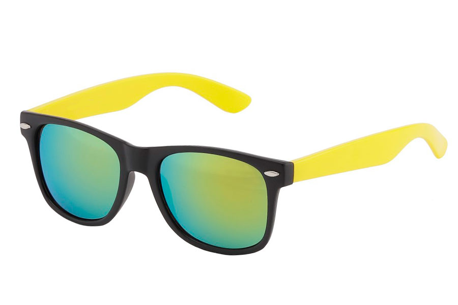 Sort og gul solbrille